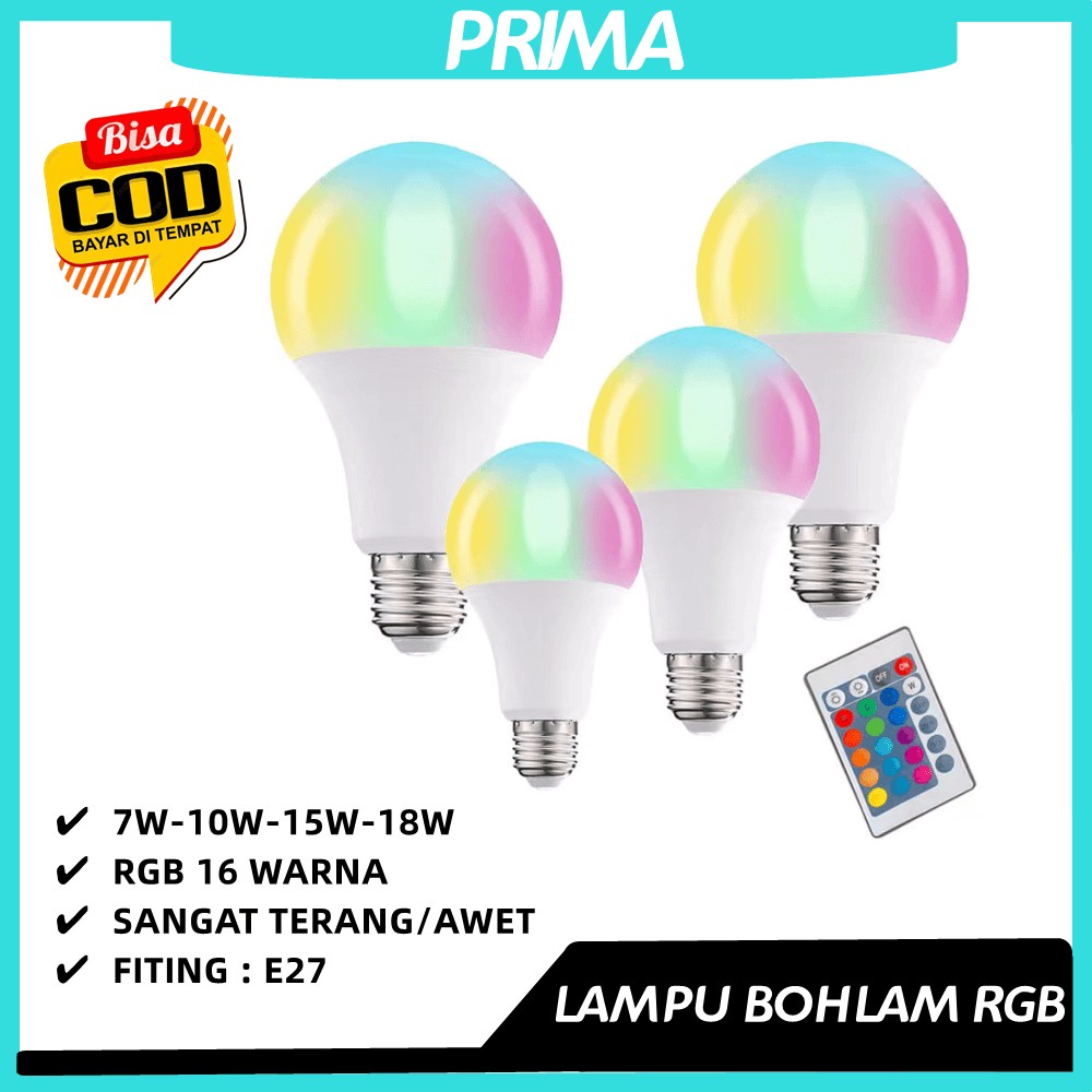 Jual LAMPU BOHLAM LED RGB BERUBAH WARNA REMOTE CONTROL ORIGINAL LAMPU ...