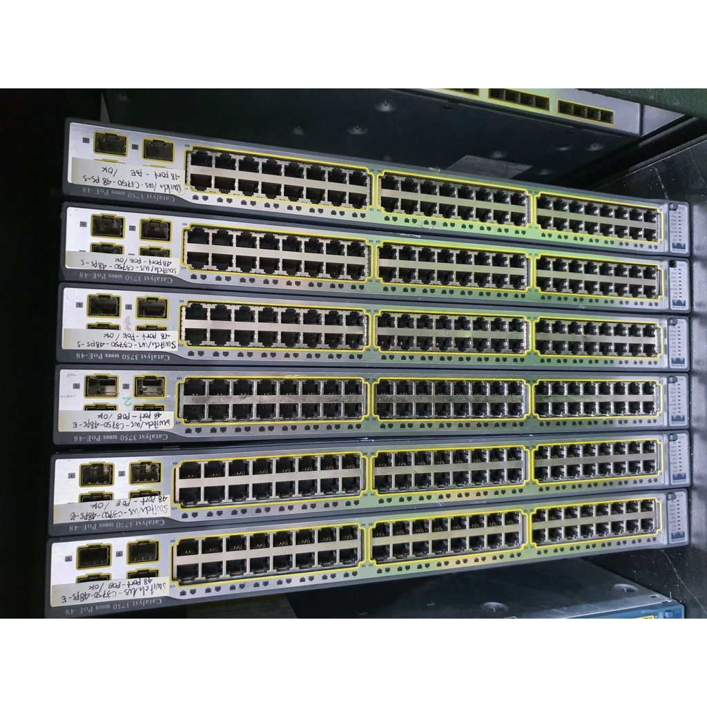 Jual CISCO CATALYST 3750/ WS-3750-48-PS-E 48 PORT PoE | Shopee Indonesia