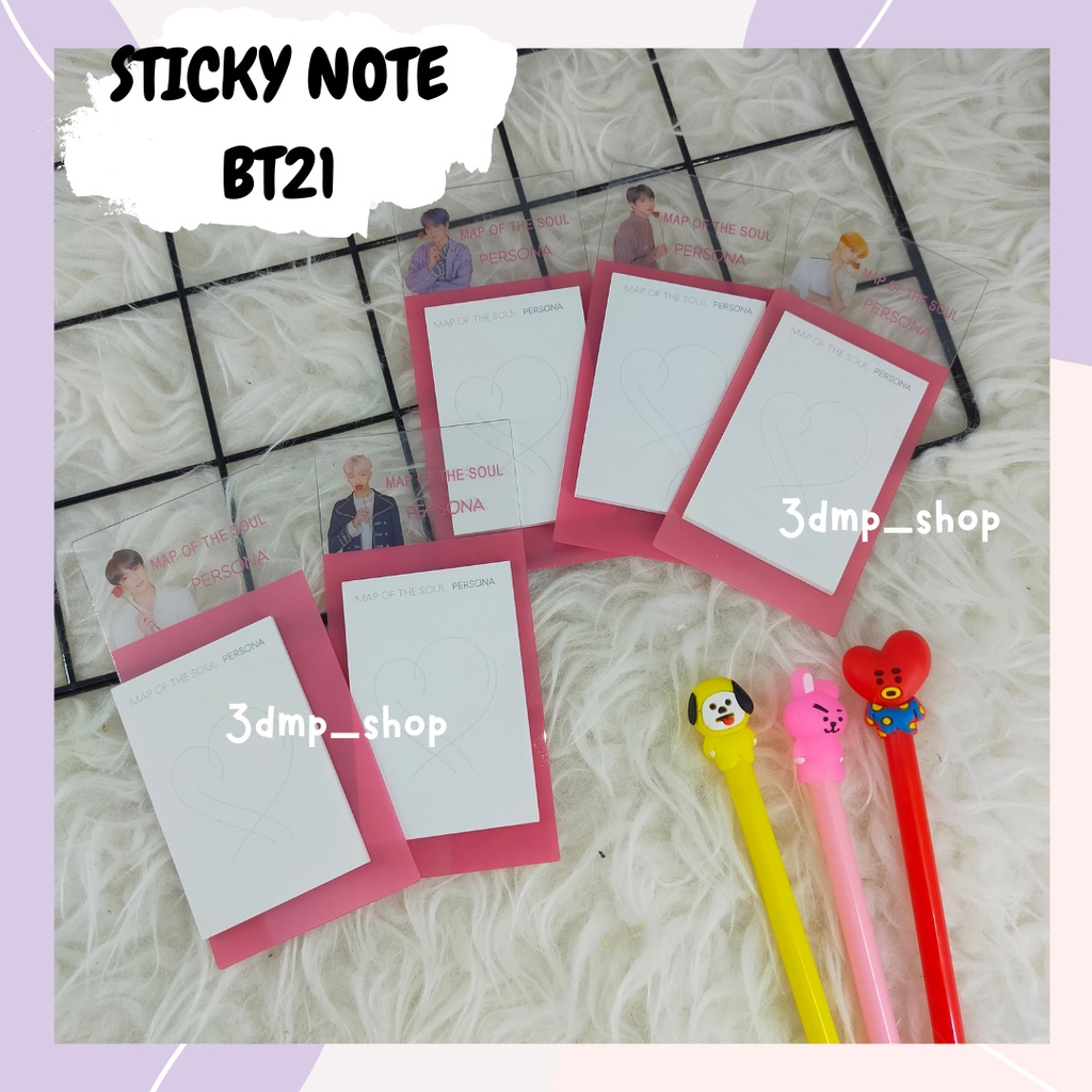 Jual Sticky Note Memo pad bts persona jungkook jimin suga rapmonster ...