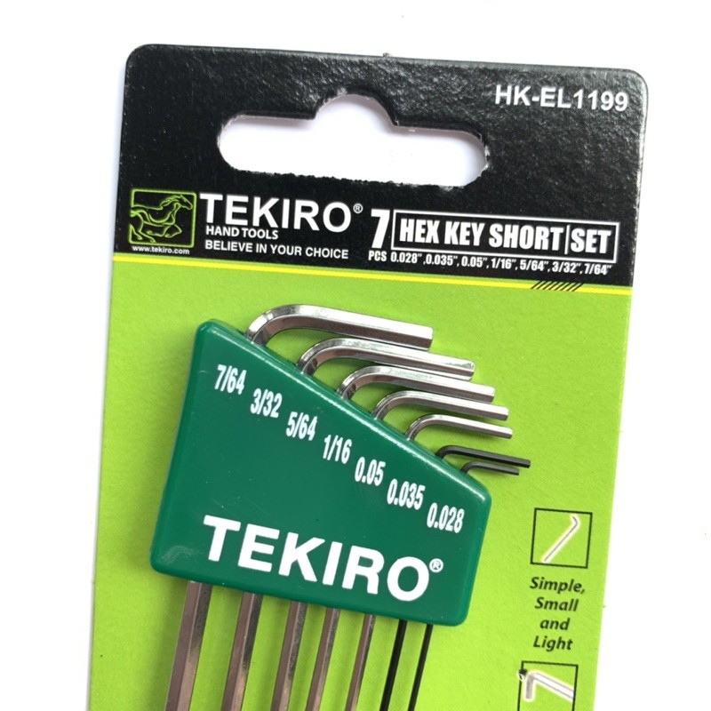Jual Kunci L Elektro Tekiro 7 pcs inchi / mili / mm Kunci L Mini Kecil ...
