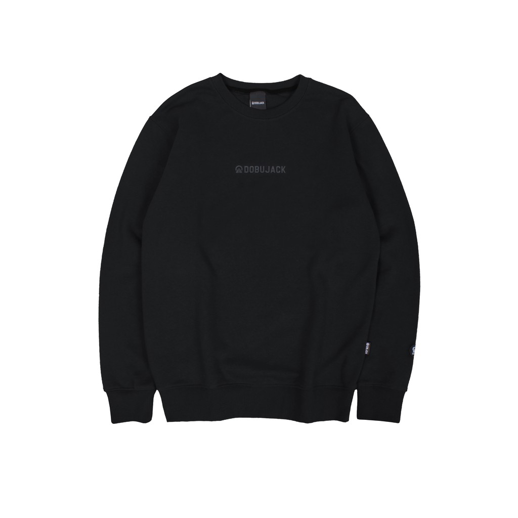 Jual Dobujack Sweater Little Logo 3 Black Crewneck Shopee Indonesia