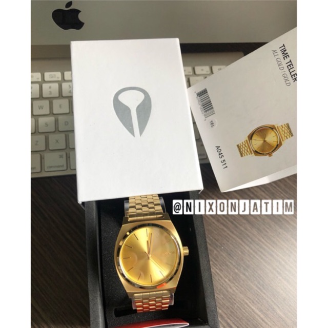 Jual Jam Nixon Time Teller All Gold Original Shopee Indonesia