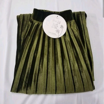 Inkini Rok Plisket Velvet Beludru Import Rok Panjang Muslim Rok Mayung Rok Plisket Glowing Korea