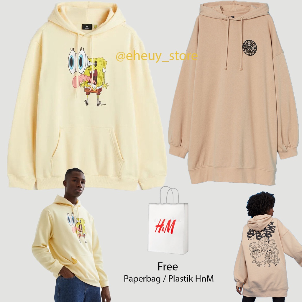 Jual Hoodie H&M Spongebob soft yellow Sweater Spongebob Shopee Indonesia