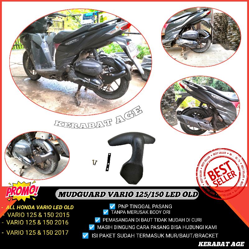 Jual MUDGUARD VARIO 125 150 NEW LED OLD Modifikasi spakbor belakang