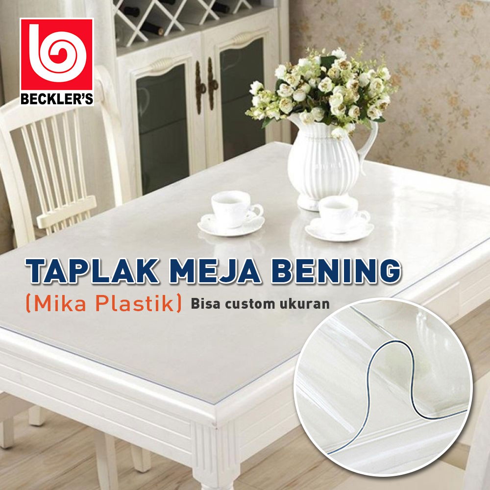 Jual Taplak Meja Transparan Bahan Mika Plastik Taplak Meja Makan Pvc Transparan Bisa Custom 3396