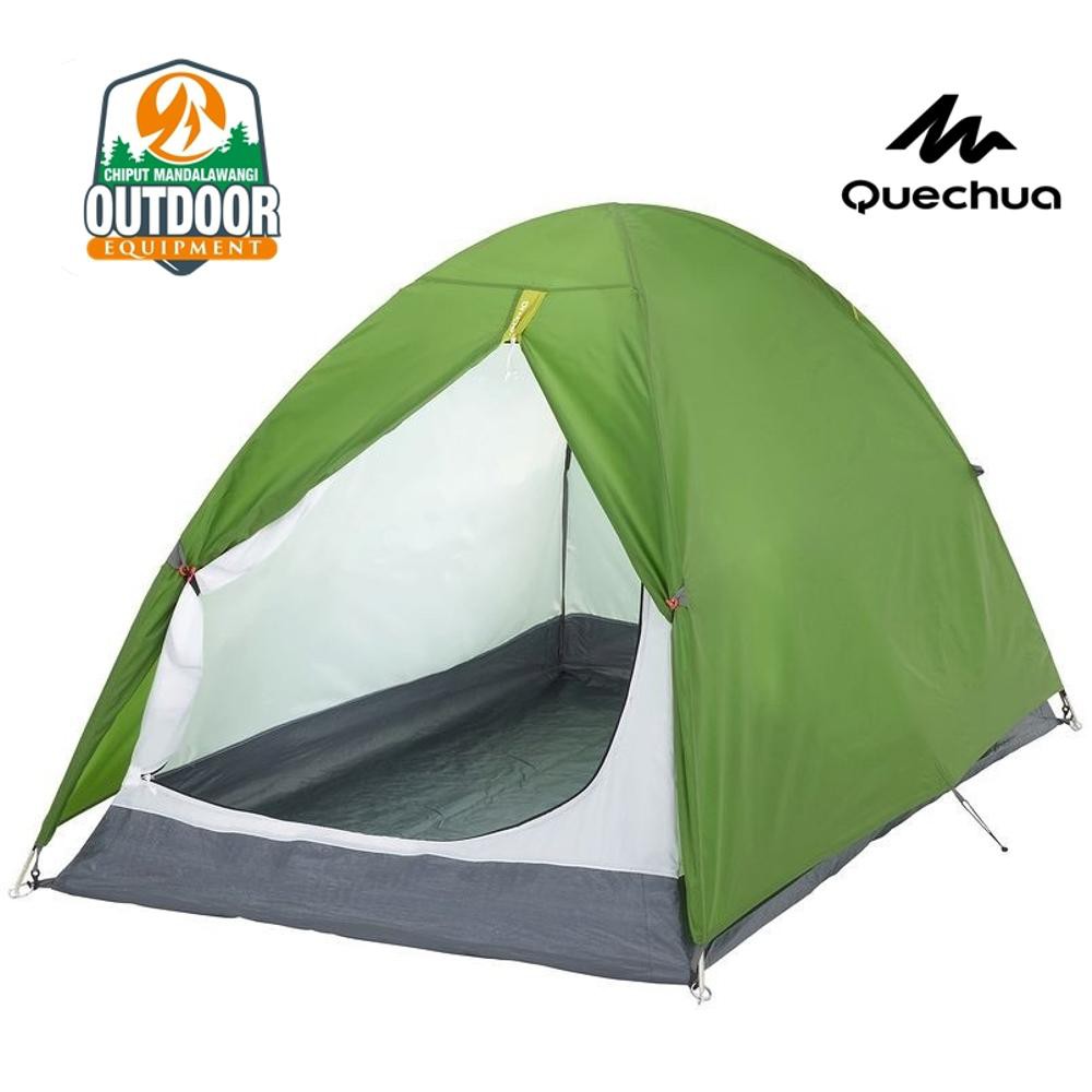 Jual Tenda Gunung Quechua Arpenaz Tent 2 Man Green | Shopee Indonesia