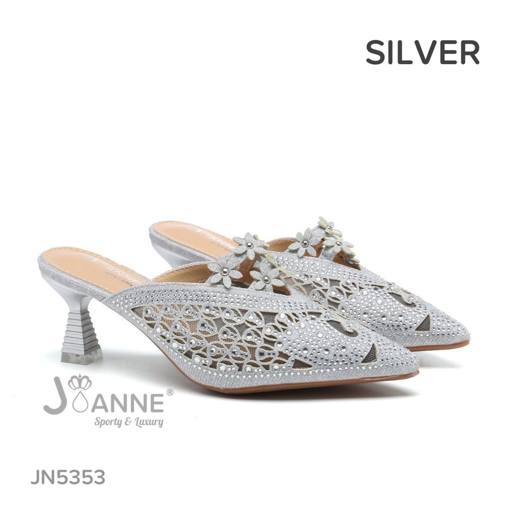 SANDAL JOANNE Mules Heels Shoes Sepatu Hak Pesta #JN5353 ORIGINAL BRAND  IMPORT