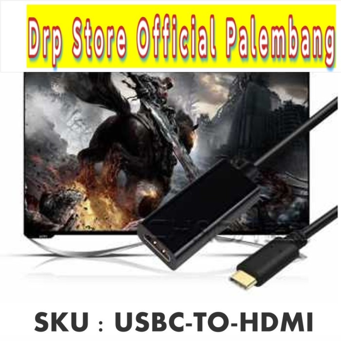 Jual Kabel Konverter Usb Type C To Hdmi K Cm Shopee Indonesia