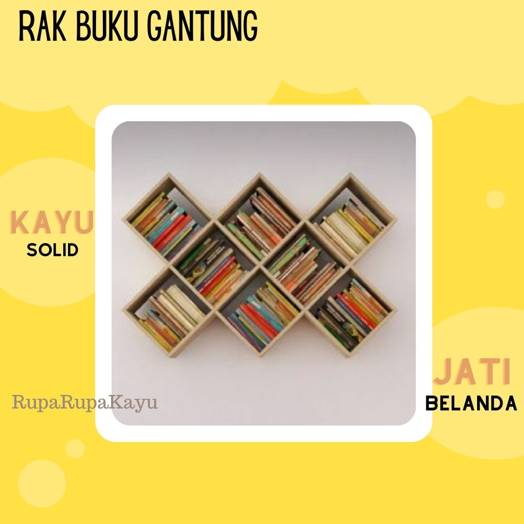 Jual Rak Buku Dinding Home Decor Estetis Shopee Indonesia