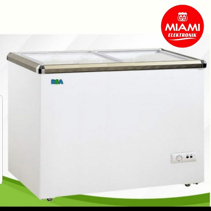 Jual RSA XS-200 / XS200 Sliding Flat Glass Freezer 170 Liter 170 Watt ...