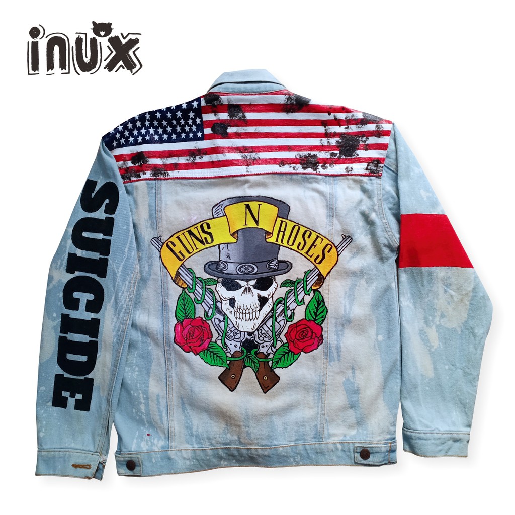 Guns n roses jeans jacket deals