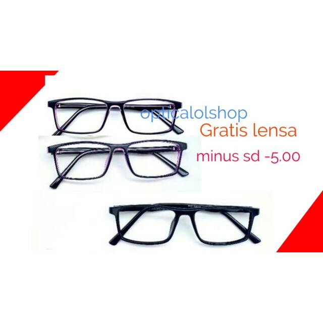 Jual FRAME KACAMATA KOTAK MINUS PLUS DAN CYLINDER | Shopee Indonesia
