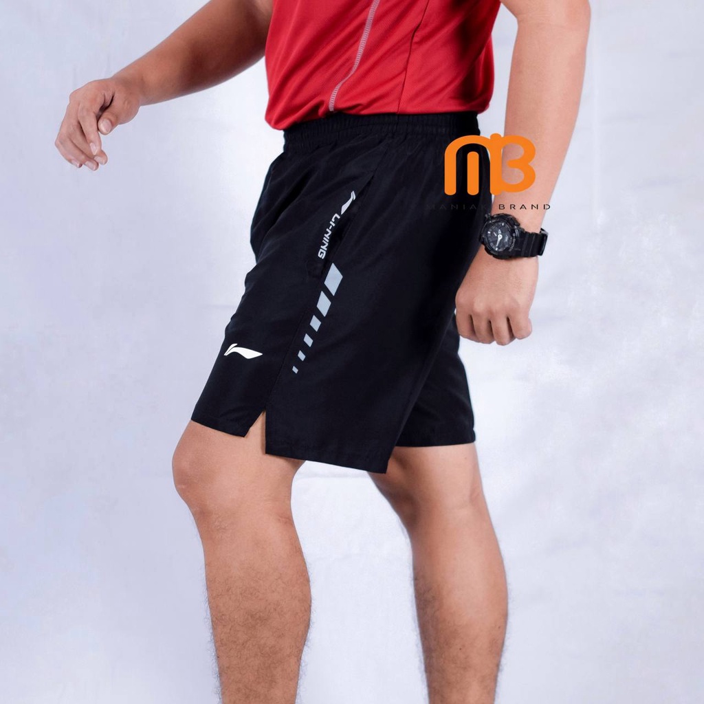 Jual Celana Pendek Pria Sport Running Sepeda Futsal Badminton Training Olahraga Jogging Lari Gym