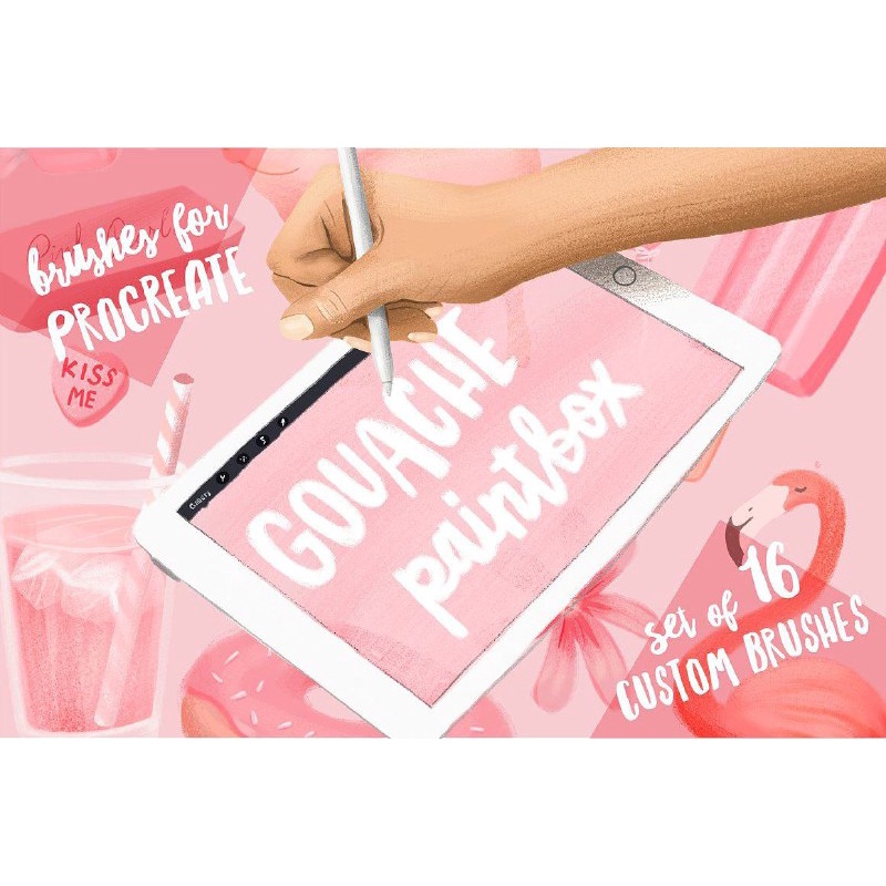Jual Procreate Brush - Gouache Paintbox Brushes for Procreate | Shopee ...