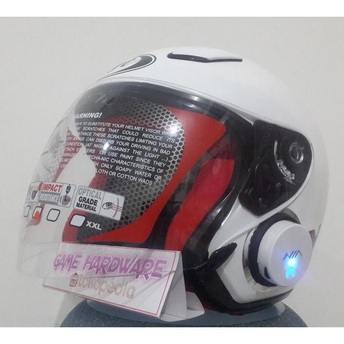 Jual HELM HALF FACE HELM MOTOR FULL MUSIK modifikasi Bluetooth Speaker