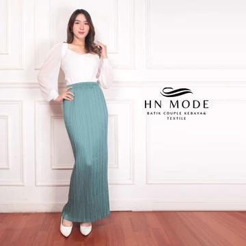 HN MODE Rok Plisket Polos Premium Satin Velvet Bawahan Rempel Polos Buat Formal Casual Look