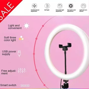 MIXIO 33CM Ring Light Selfie Led 13Inc LED Photo Studio Selfie Camera