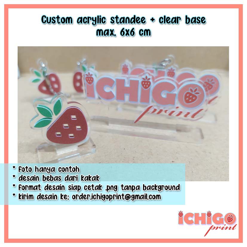 Jual Custom Acrylic Standee 6 cm Single Sided 10pcs | Shopee Indonesia