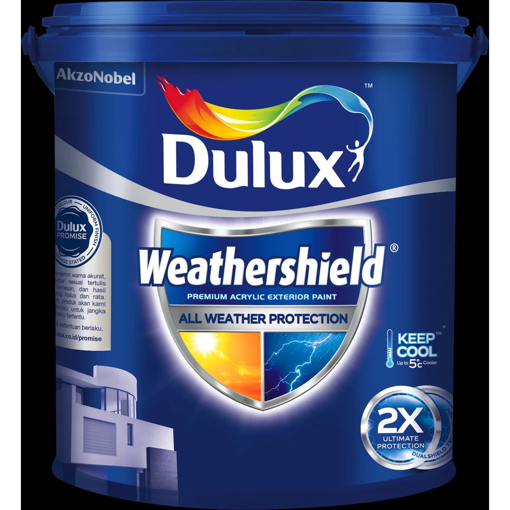 Jual DULUX WEATHERSHIELD DS 2290M BRILLIANT WHITE 20 LT Shopee