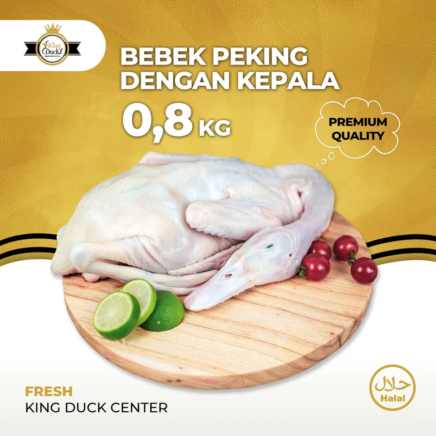 BEBEK PEKING / DAGING BEBEK 0,8KG - 1,2KG UTUH PAKAI KEPALA KAKI