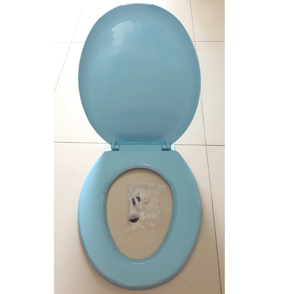 Jual Toilet Cover. Tutup Closet. Dudukan Closet. Dudukan Toilet Warna Biru Muda Shopee Indonesia