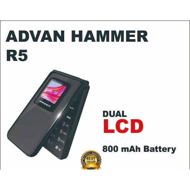 Jual ADVAN HAMMER R5 FLIP PHONE DUAL LCD HP LIPAT GARANSI RESMI ...