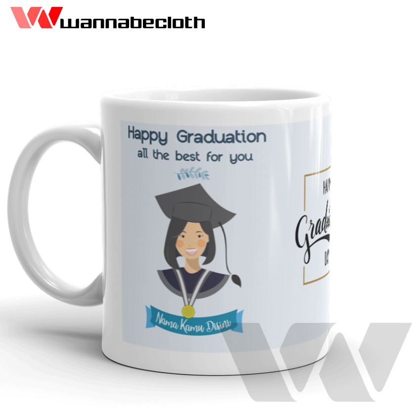 Jual Gelas Mug Wisuda Mug Custom Cetak Mug Graduation Kado T Hadiah Wisuda Wanita Mug 3256