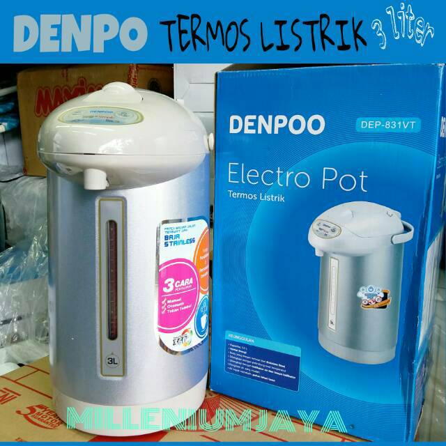Jual TERMOS LISTRIK ELECTRIC POT DENPO DEP 831 VT | Shopee Indonesia