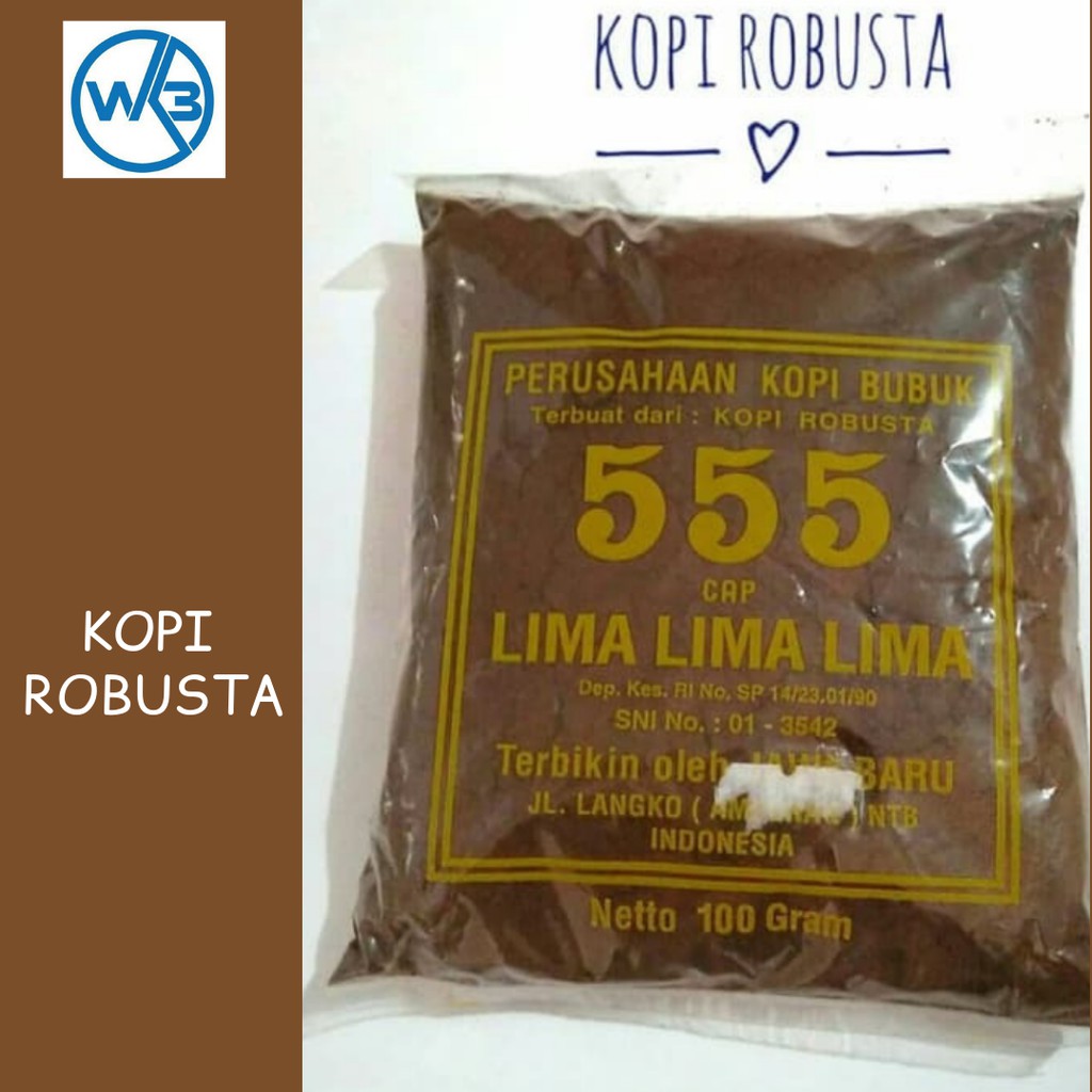 Jual Kopi Khas Lombok 555 Kopi Lombok 100 Gr Kopi Enak Dan Murah