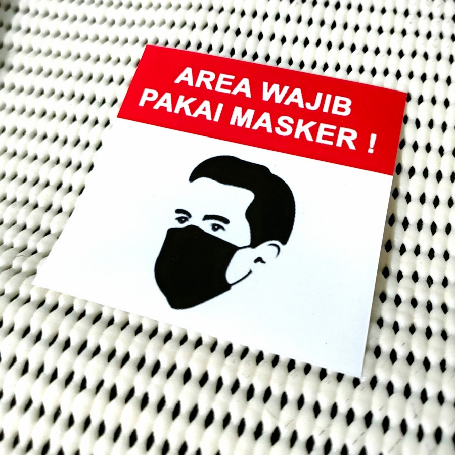 Jual STIKER AREA WAJIB PAKAI MASKER | Shopee Indonesia