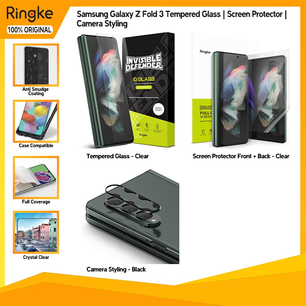 Jual Ringke Galaxy Z Fold 3 Screen Protector Front Back Full Cover
