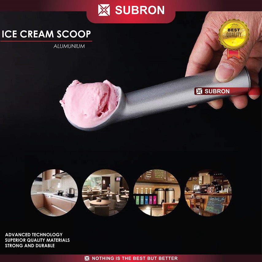 Jual SUBRON Ice Cream Scoop Sendok Sekup Es Krim Aluminium Anti Lengket ...