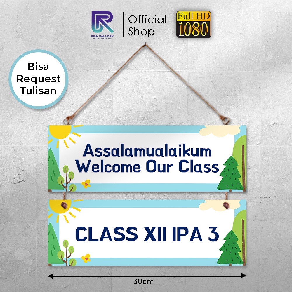 Jual 1 SET RHA Hiasan Dinding Gantung Sekolah Selamat Datang Di Kelas