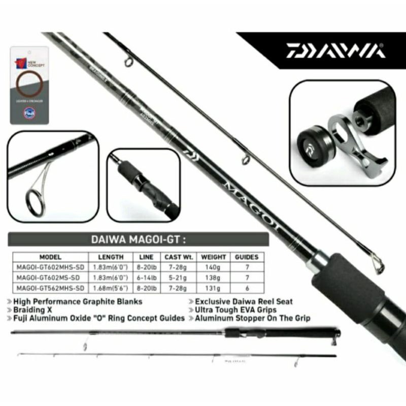 Jual ORIGINAL DAIWA MAGOI GT - 562MHS | 602MHS | 602MS TERBARU | Shopee ...
