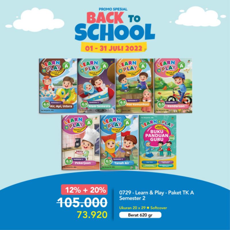 Jual Paket Tk A Semester Learn Play Buku Pelajaran Tematik Shopee Indonesia