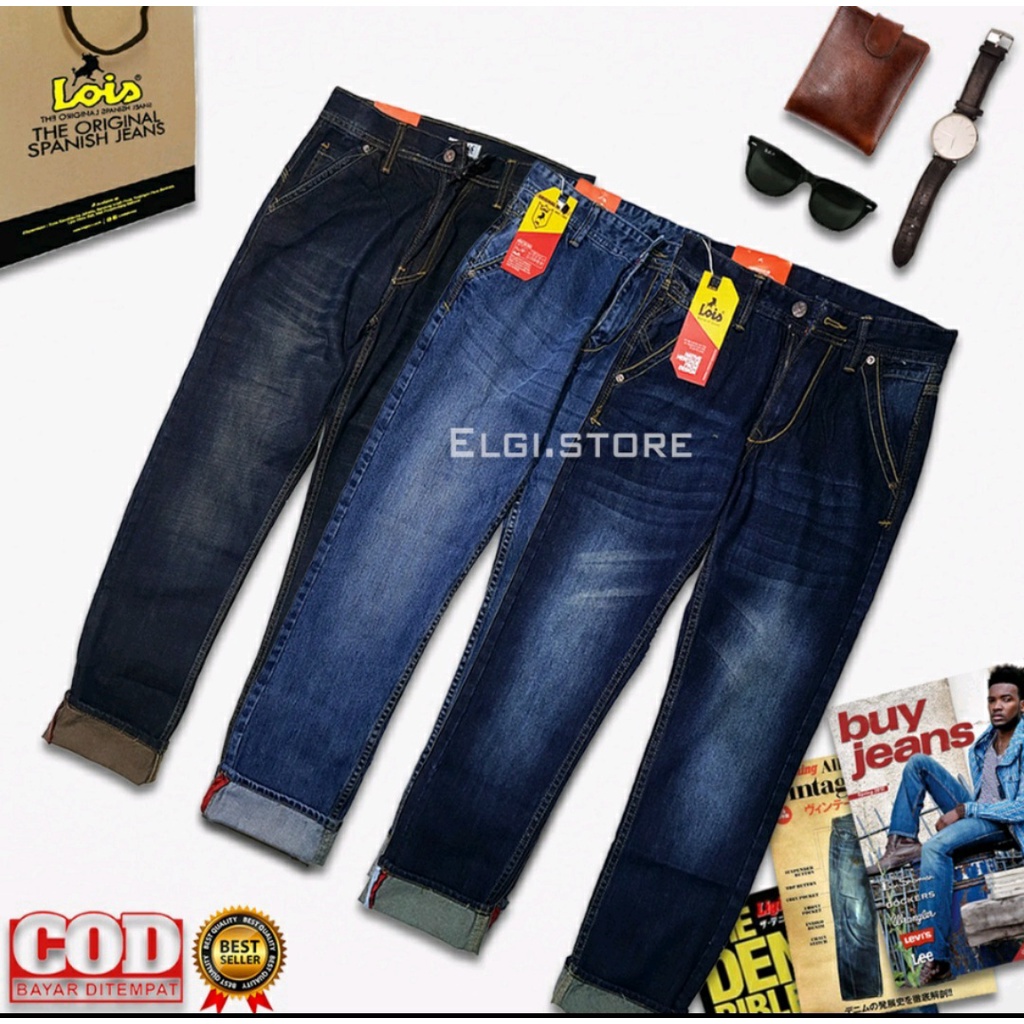 Jual Celana Jeans Lois Original Reguler / Standar Panjang Pria Premium