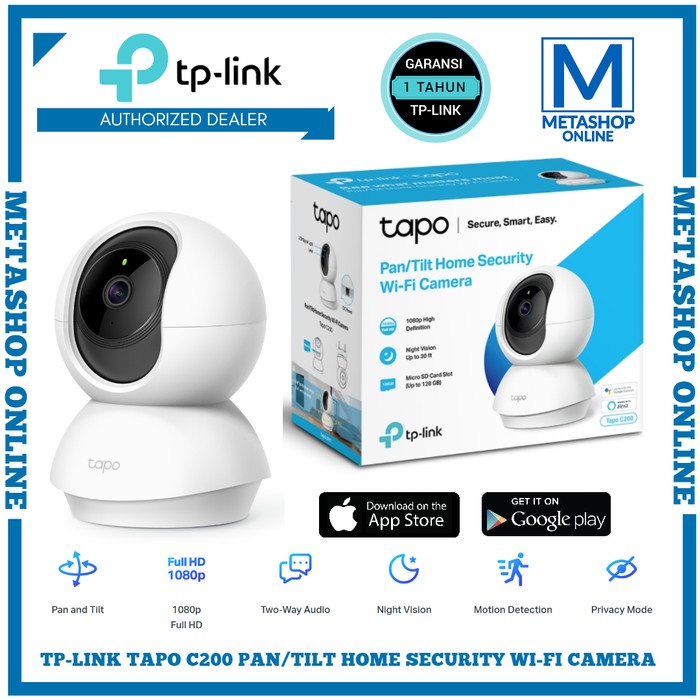 Jual TP-LINK Tapo C200 Pan Tilt Home Security Wi-Fi IP Camera CCTV ...