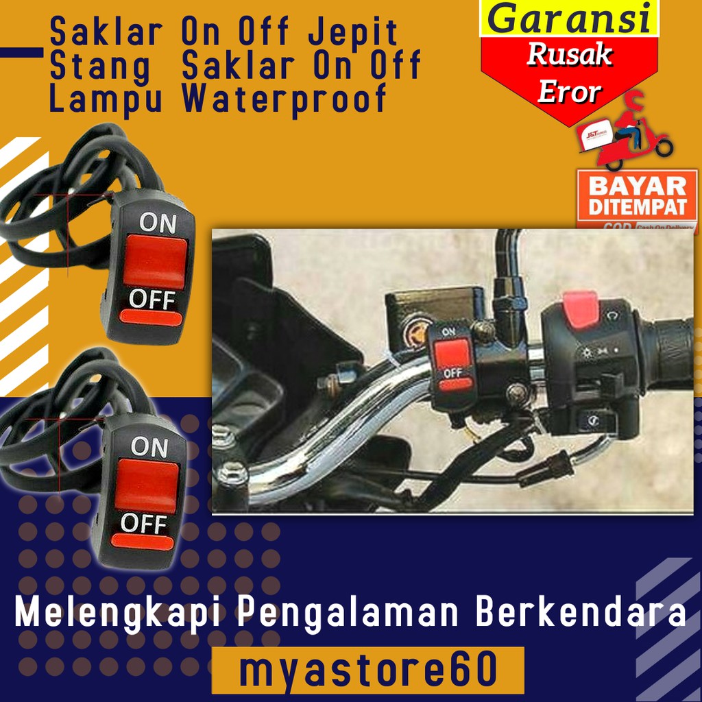 Jual Saklar On Off Jepit Stang Saklar On Off Lampu Waterproof Smua ...