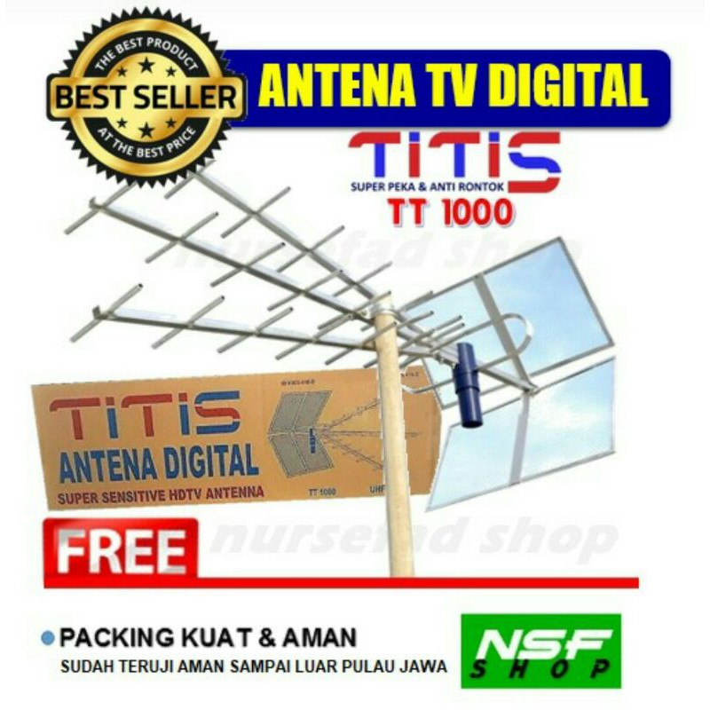 Jual ANTENA TV Digital OUTDOOR / Antena TITIS TT1000 Super Peka Anti semut Shopee Indonesia
