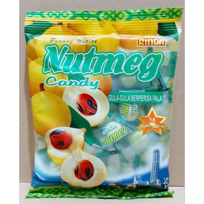 Jual PERMEN RASA PALA 200gr | RINDA PENANG NATIVE NUTMEG CANDY | CANDY ...