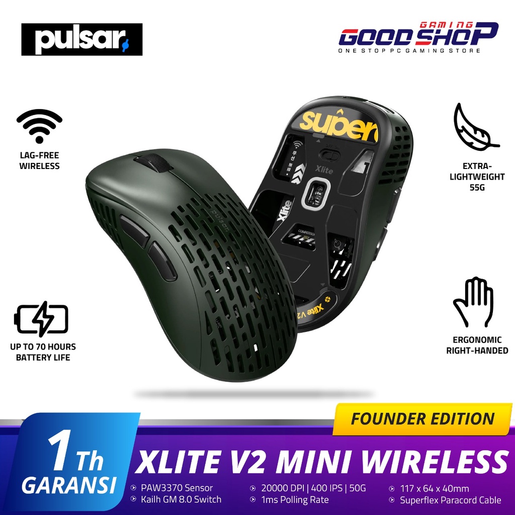 Jual Pulsar Xlite V2 Mini Founders Edition Wireless - Gaming Mouse ...