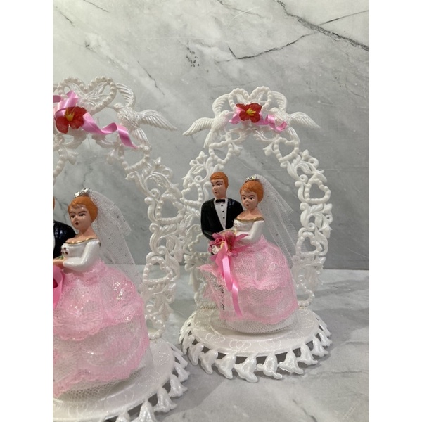 Jual 3D HIASA KUE BACKGROUND CAKE TOPPER PATUNG PENGANTIN MERPATI ...