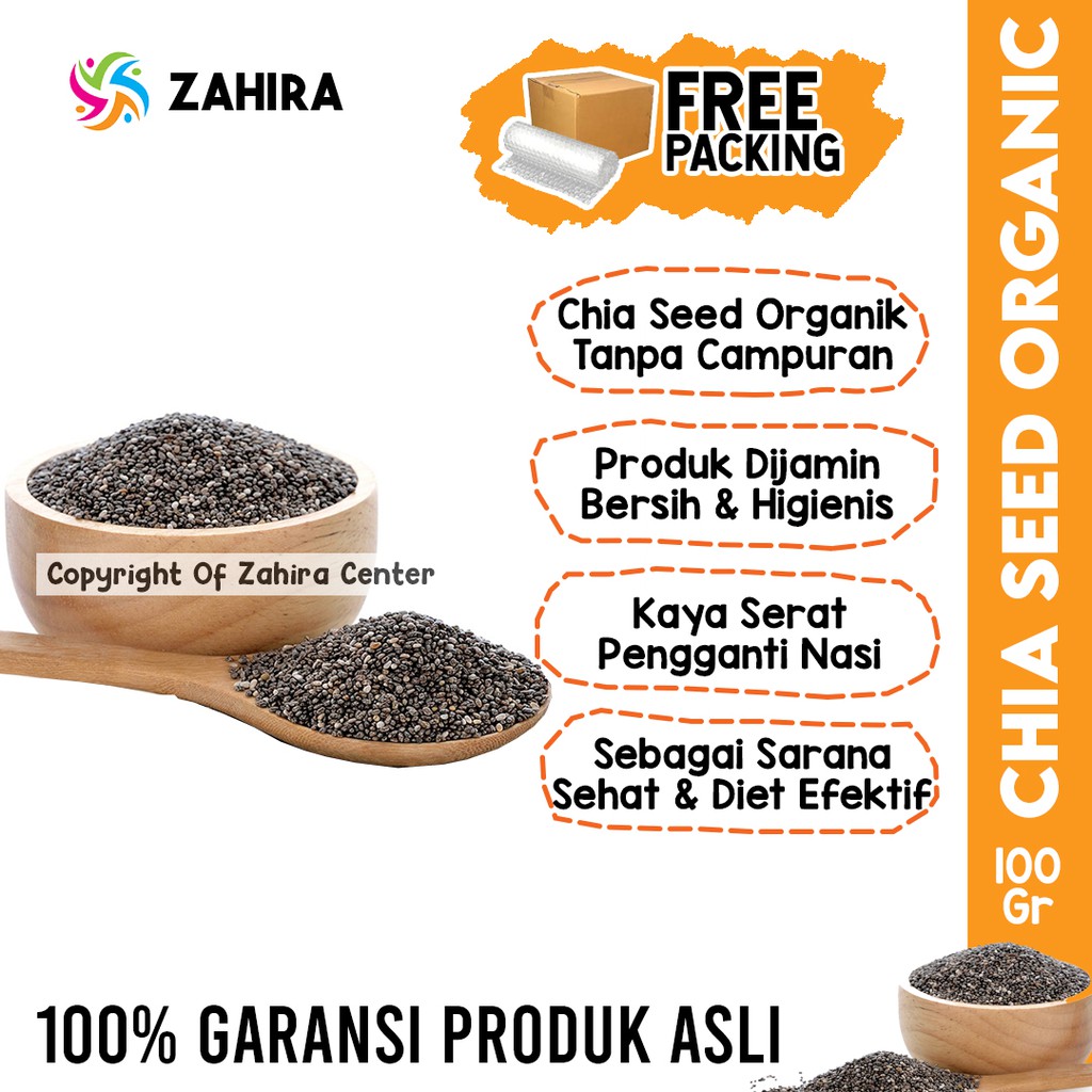 Jual Organic Black Chia Seed 100gr Mexico Premium Kualitas Terbaik ...