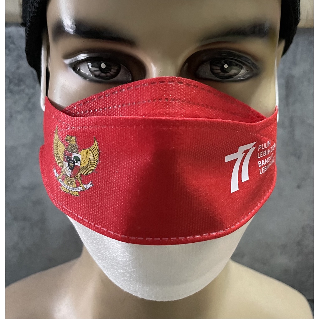 Jual Masker Merah Putih Garuda 77 - Masker HUT RI 77 - Masker Merah ...