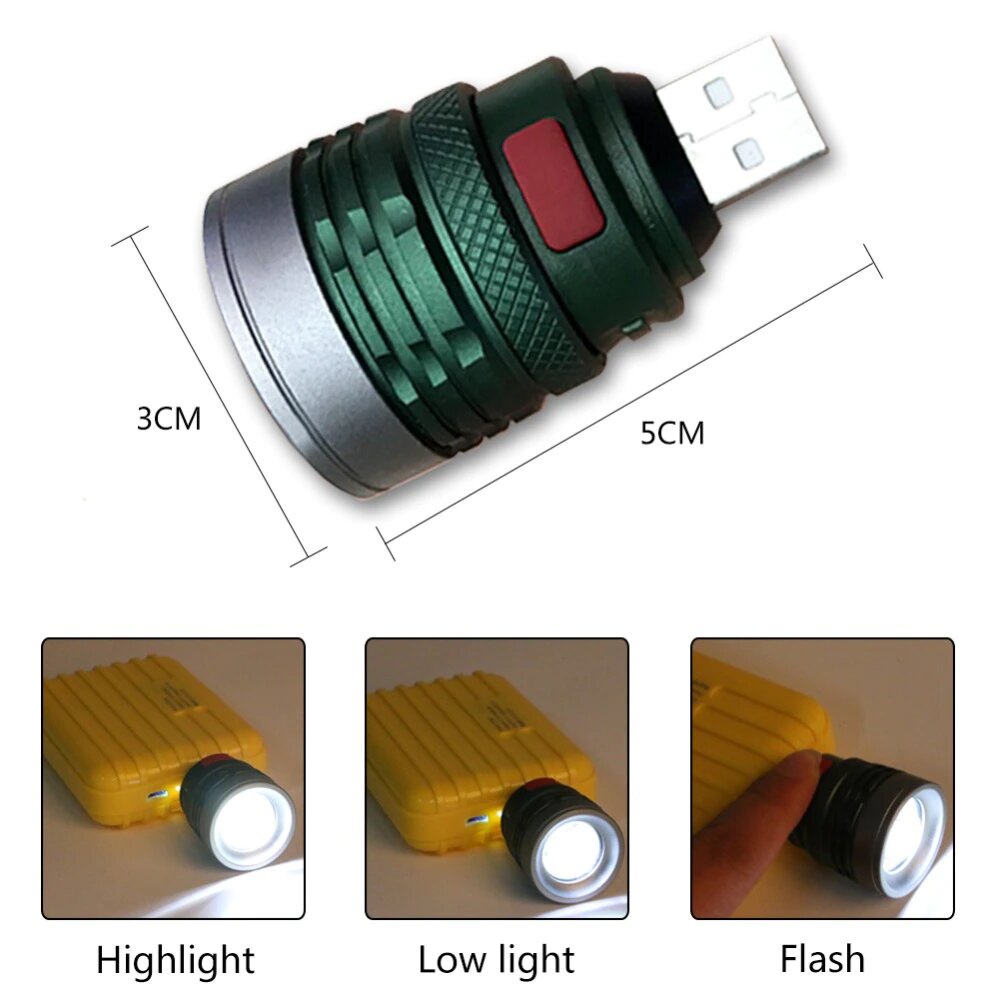 Jual Mini Senter LED Portable USB Flashlight 800 Lumens | Shopee Indonesia