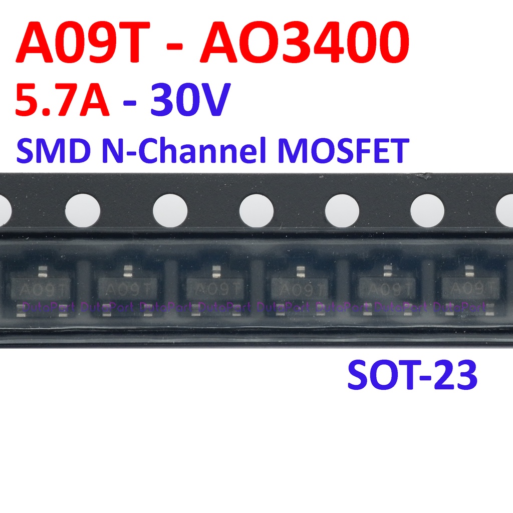 Jual A09T AO3400 A03400 5.7A 30V SMD N-Channel MOSFET SOT-23 SOT23 ...