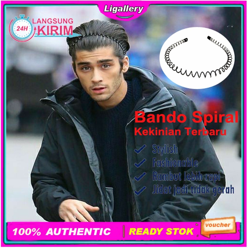 Jual [BISA COD] Bando Besi Spiral Bando Korea Pria Wanita Bando BTS ...