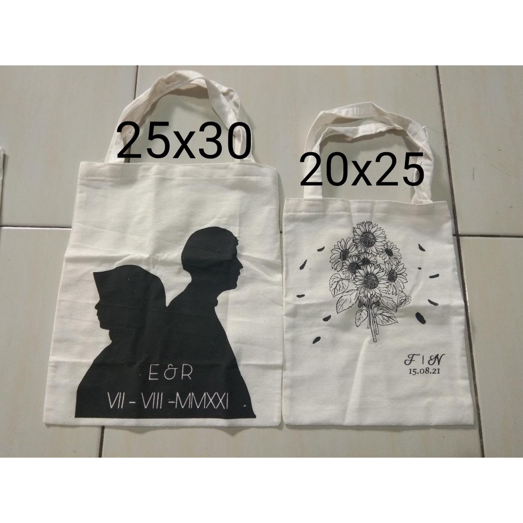 Jual Totebag Souvenir Pernikahan Wedding Nikah Gerabah Ultah Penganten Ulang Tahun Unik Lucu 5292