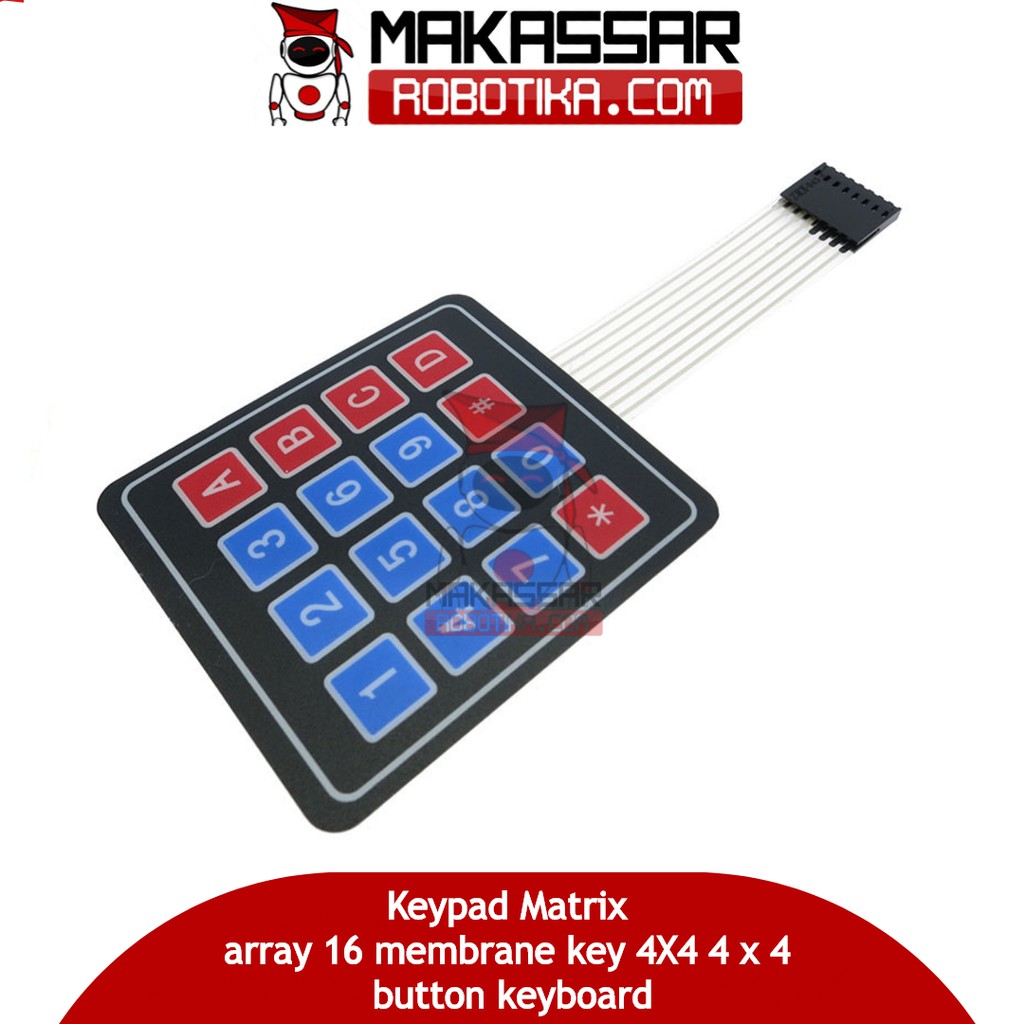 Jual Keypad Matrix 4x4 Array 16 key Membran Switch Keypad | Shopee ...